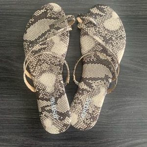 Snakeskin sandals- brand new